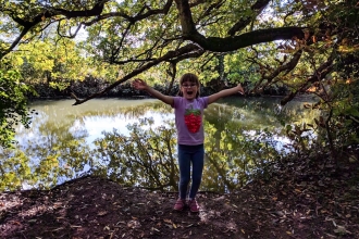 Girl playing Leam Valley Louise Barrack