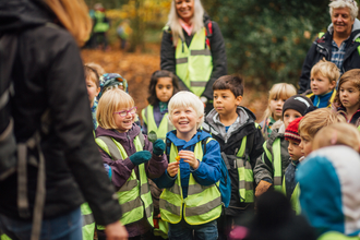 School children at a Wildlife Trust reserve