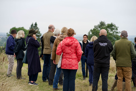 Director of Nature Reserves Karl Curtis talks to the Patrons launch event group