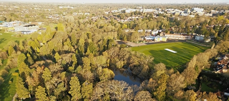 An aerial view of Parkridge Nature Reserve and Solihull