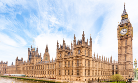 A photo of the Houses of Parliament building